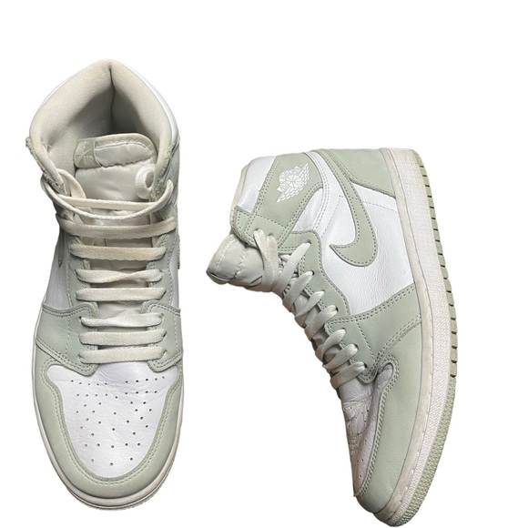 Jordan Shoes - Women's White and Cream High-Top Sneakers